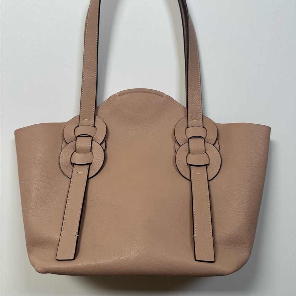 Chloe Pink Beige Leather Shoulder Bag